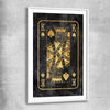 King of Spades white glass front frame - part of our high quality fashion canvas wall art and prints collection