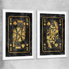 Inspirational wall art print of King of Spades Pair with white glass front frame