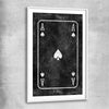 Inspirational wall art print of Marble Ace with white glass front frame