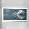 Reflect On Yourself white glass front frame - part of our high quality fashion canvas wall art and prints collection