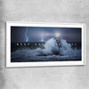 Inspirational wall art print of Stand Tall with white glass front frame
