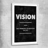 Vision Definition white glass front frame - part of our high quality fashion canvas wall art and prints collection