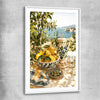 Citrus and Coast white glass front frame is a colourful and stylish canvas wall art and print suited for the kitchen area