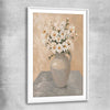 Floral print of Spring Bouquet with white glass front frame