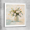 Floral print of Wildflower Market with white glass front frame
