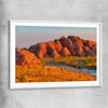 Floral print of Bungle Bungles with white glass front frame