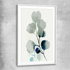 Floral print of Floral Texture One with white glass front frame