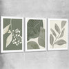 Floral print of Vintage Floral Set with white glass front frame