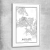Auckland City white glass front frame is a high quality print in our city skyline, travel prints and maps collection
