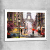 Beautiful Paris white glass front frame is a high quality print in our city skyline, travel prints and maps collection