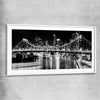 Brisbane Story Bridge white glass front frame is a high quality print in our city skyline, travel prints and maps collection