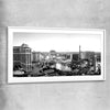 Las Vegas Lights white glass front frame is a high quality print in our city skyline, travel prints and maps collection