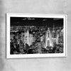 New York Cityscape white glass front frame is a high quality print in our city skyline, travel prints and maps collection