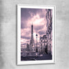 Paris Skyline Noir white glass front frame is a high quality print in our city skyline, travel prints and maps collection
