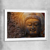 Rock Buddha white glass front frame is a high quality print in our city skyline, travel prints and maps collection