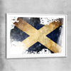 Scottish Flag white glass front frame is a high quality print in our city skyline, travel prints and maps collection