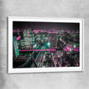 Tokyo Lights white glass front frame is a high quality print in our city skyline, travel prints and maps collection