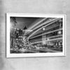 Urban London Lights white glass front frame is a high quality print in our city skyline, travel prints and maps collection