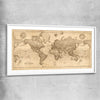 Vintage Map white glass front frame is a high quality print in our city skyline, travel prints and maps collection