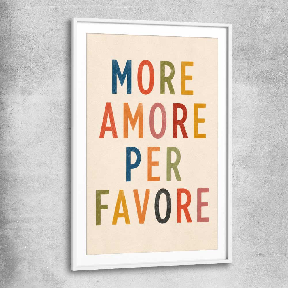 More Amore white glass front frame is a high quality print in our city skyline, travel prints and maps collection