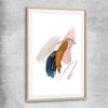 Abstract Strokes Two raw oak glass front frame - part of our high quality canvas abstract wall art collection