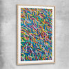 Auras Reflect You raw oak glass front frame - part of our high quality canvas abstract wall art collection