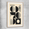Bauhaus Forms raw oak glass front frame - part of our high quality canvas abstract wall art collection