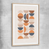 Bohemian Moons raw oak glass front frame - part of our high quality canvas abstract wall art collection