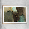 Brown Marble Flow raw oak glass front frame - part of our high quality canvas abstract wall art collection