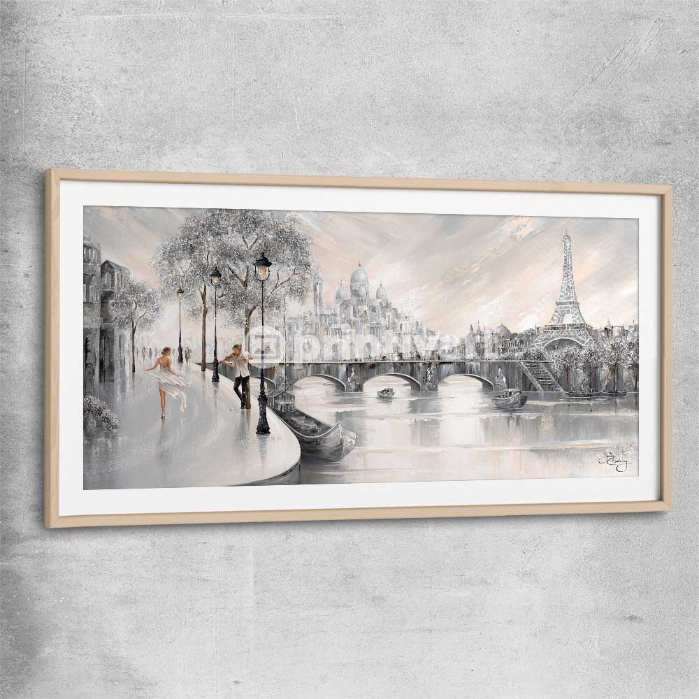 Captured By You raw oak glass front frame - part of our high quality canvas abstract wall art collection