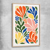 Chromatic Garden raw oak glass front frame - part of our high quality canvas abstract wall art collection