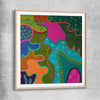 Colour has Joy raw oak glass front frame - part of our high quality canvas abstract wall art collection