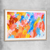 Colour Rays raw oak glass front frame - part of our high quality canvas abstract wall art collection