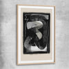 Dark Flow raw oak glass front frame - part of our high quality canvas abstract wall art collection