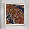 Dots of Time raw oak glass front frame - part of our high quality canvas abstract wall art collection