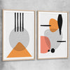Formations Pair raw oak glass front frame - part of our high quality canvas abstract wall art collection