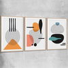 Formations Set raw oak glass front frame - part of our high quality canvas abstract wall art collection