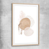 Geometric Circles raw oak glass front frame - part of our high quality canvas abstract wall art collection