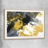 Gold Splash raw oak glass front frame - part of our high quality canvas abstract wall art collection