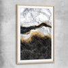 Golden Marble Two raw oak glass front frame - part of our high quality canvas abstract wall art collection