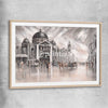 Iconic, Vintage Flinders raw oak glass front frame - part of our high quality canvas abstract wall art collection