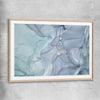 Light Turquoise raw oak glass front frame - part of our high quality canvas abstract wall art collection