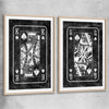 Inspirational wall art print of Marble King Pair with raw oak glass front frame