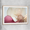 Maroon Depth raw oak glass front frame - part of our high quality canvas abstract wall art collection