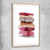 Maroon Tones Two raw oak glass front frame - part of our high quality canvas abstract wall art collection