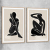 Matisse Shadow Pair raw oak glass front frame - part of our high quality canvas abstract wall art collection