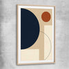 Midnight Sand Orbit raw oak glass front frame - part of our high quality canvas abstract wall art collection