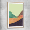 Nature Waves One raw oak glass front frame - part of our high quality canvas abstract wall art collection