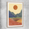 Nature Waves Two raw oak glass front frame - part of our high quality canvas abstract wall art collection