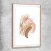 Neutral Strokes Three raw oak glass front frame - part of our high quality canvas abstract wall art collection